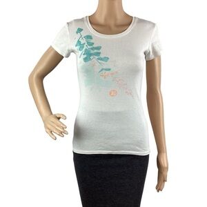 Lucy Graphic Print Tee Size XS White